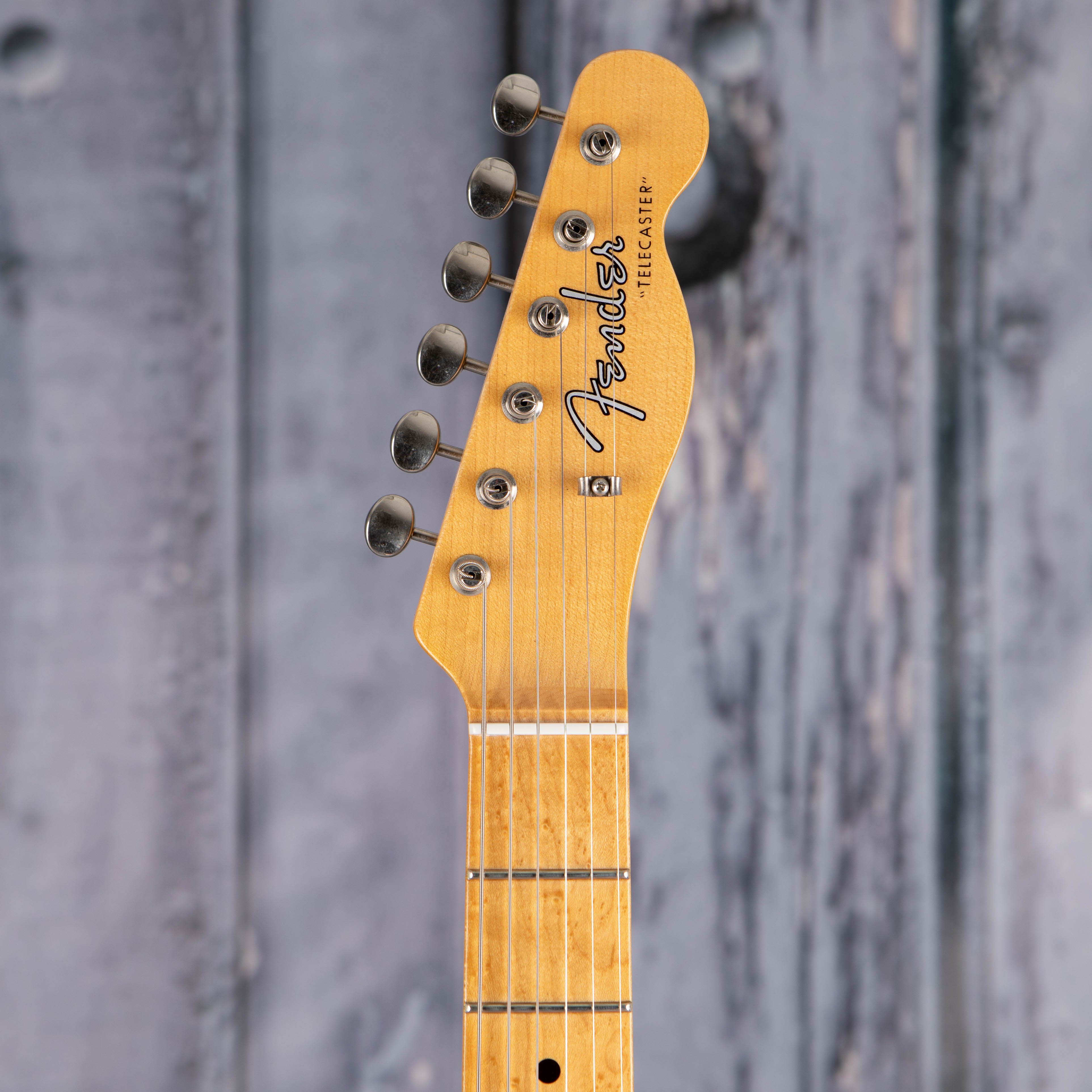 Used Fender Custom Shop '60s Telecaster Light Closet Classic Electric Guitar, Chocolate 3-Tone Sunburst, front headstock