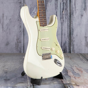 Used Fender Custom Shop Limited 1964 Stratocaster Journeyman Relic Closet Classic Electric Guitar, 2023, Aged Olympic White, angle