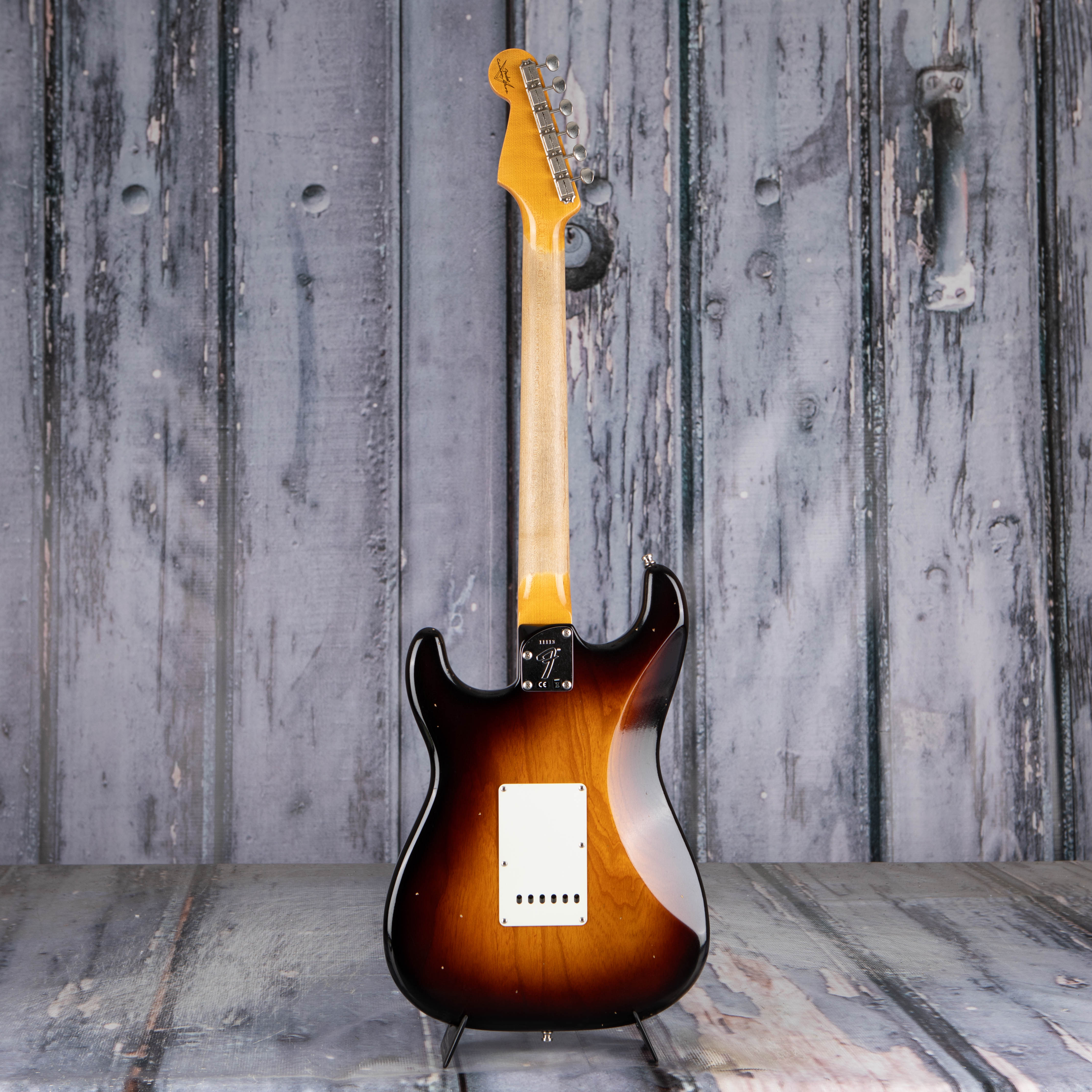 Used Fender Custom Shop Post Modern Stratocaster Journeyman Relic Electric Guitar, 2019, Wide Fade 2-Tone Sunburst, back