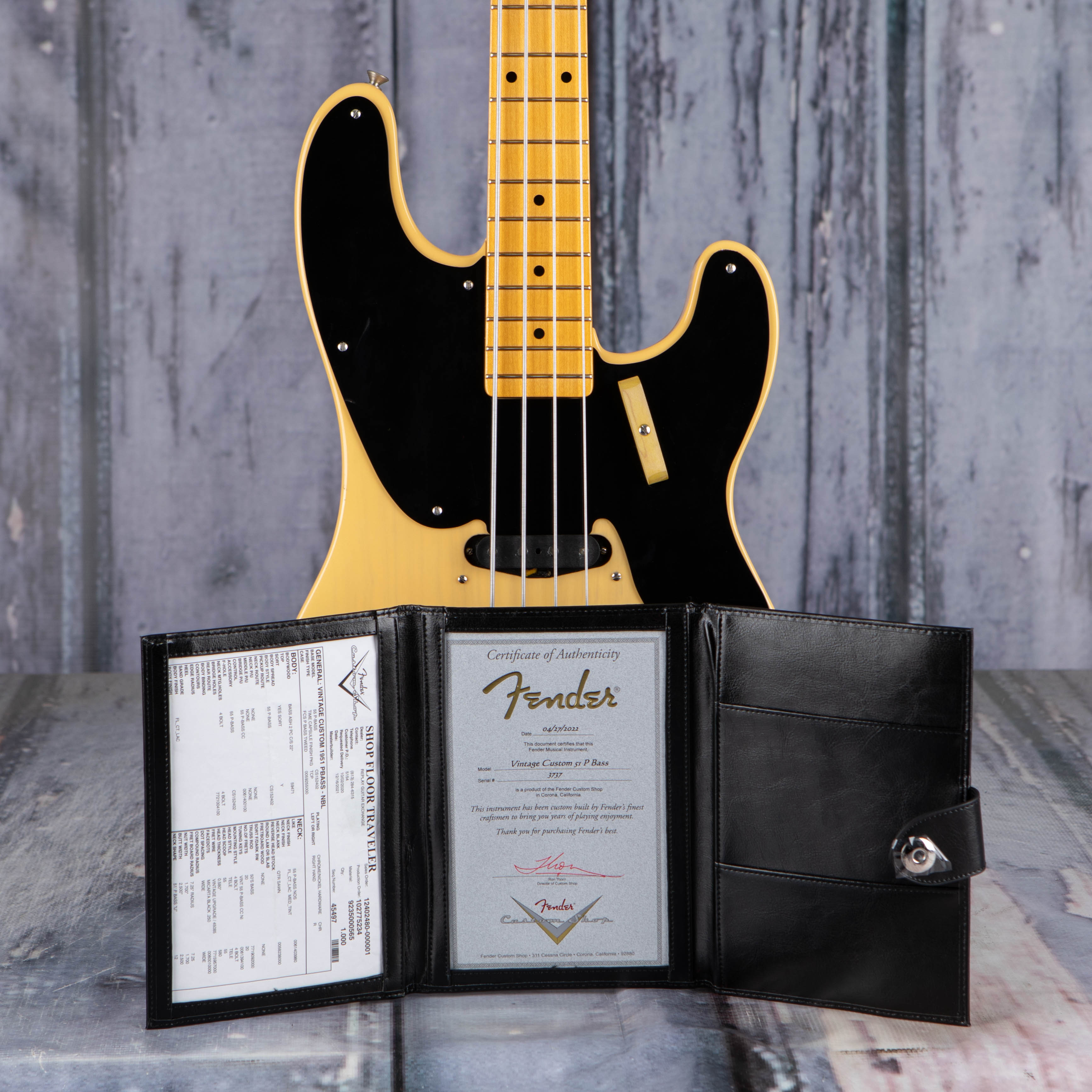 Used 2022 Fender Custom Shop Vintage Custom 1951 Precision Bass, Nocaster  Blonde