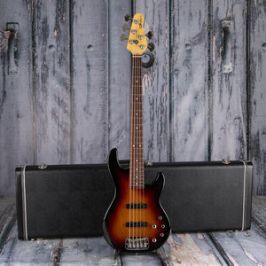 Used G&L MJ-5 5-String Electric Bass Guitar, Sunburst, case