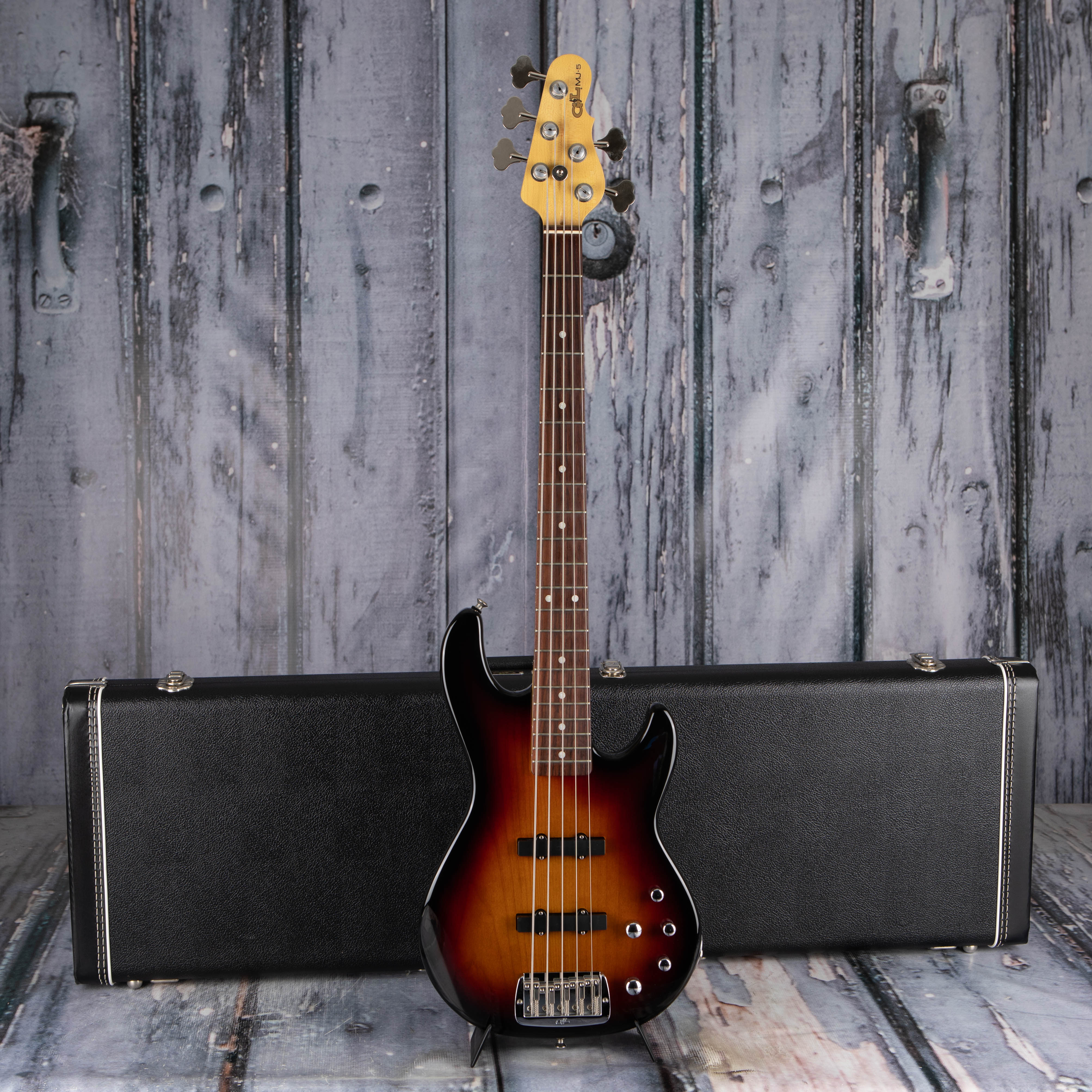 Used G&L MJ-5 5-String Electric Bass Guitar, Sunburst, case