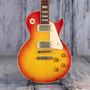 Used Gibson Custom Shop Les Paul 1958 Reissue Electric Guitar, 2007, Cherry Sunburst, front closeup