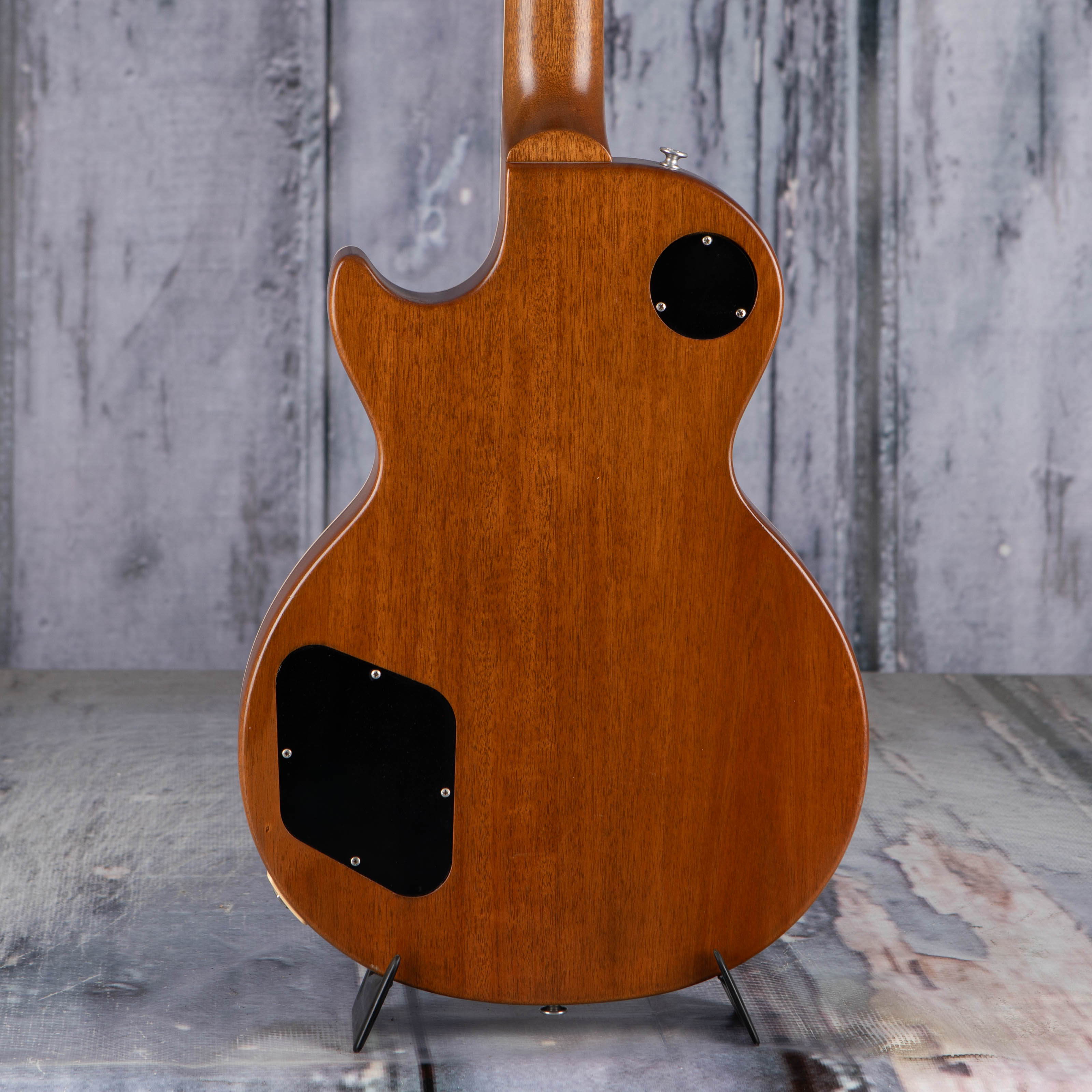 Used Gibson Les Paul Standard '50s Electric Guitar, Faded Satin Honey Sunburst, back closeup
