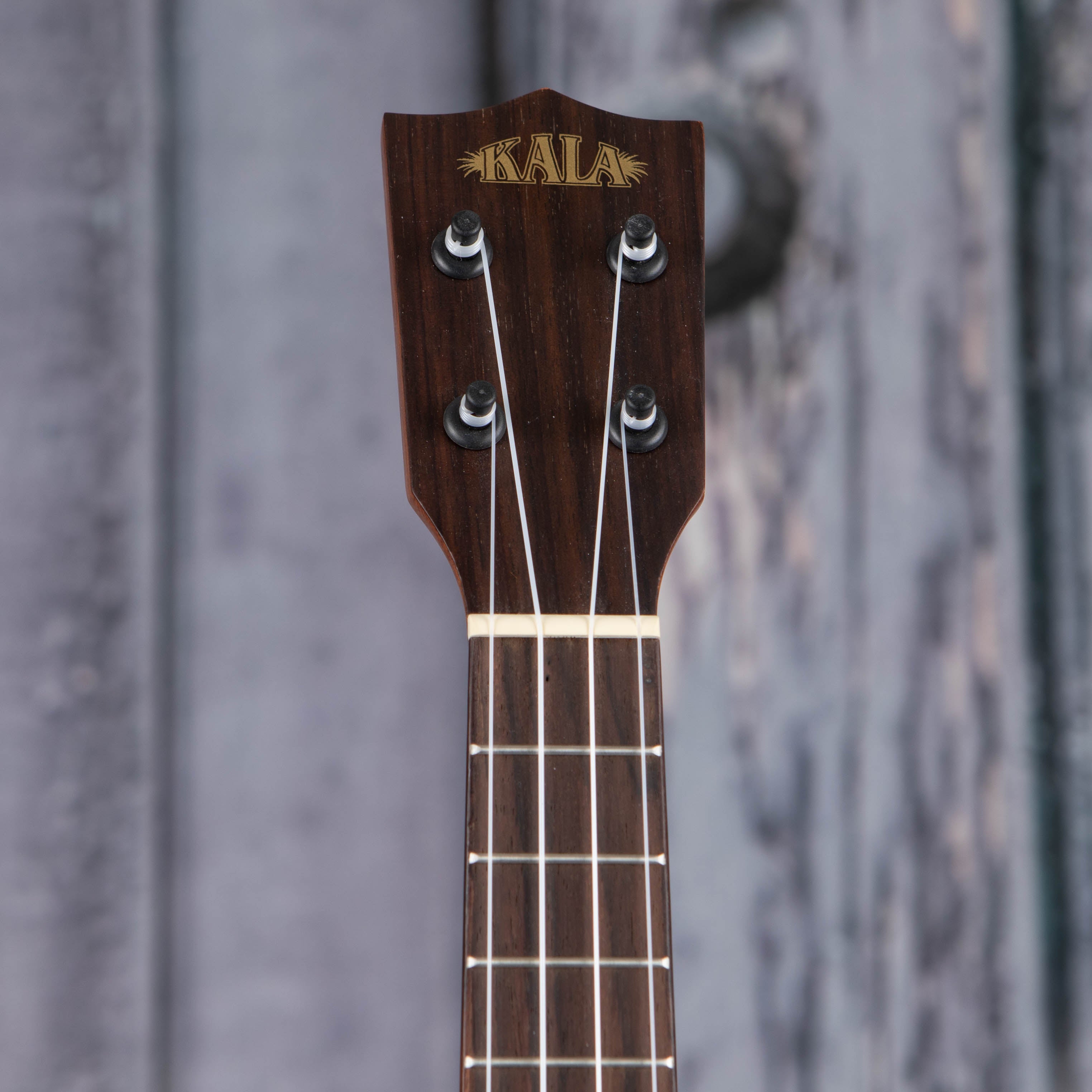 Used Kala Premier Exotic Bocote Concert Ukulele, Natural, front headstock