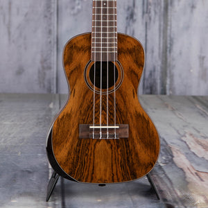 Used Kala Premier Exotic Bocote Concert Ukulele, Natural, front closeup