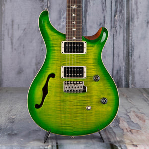 Used Paul Reed Smith CE 24 Semi-Hollowbody Guitar, Eriza Verde, front closeup