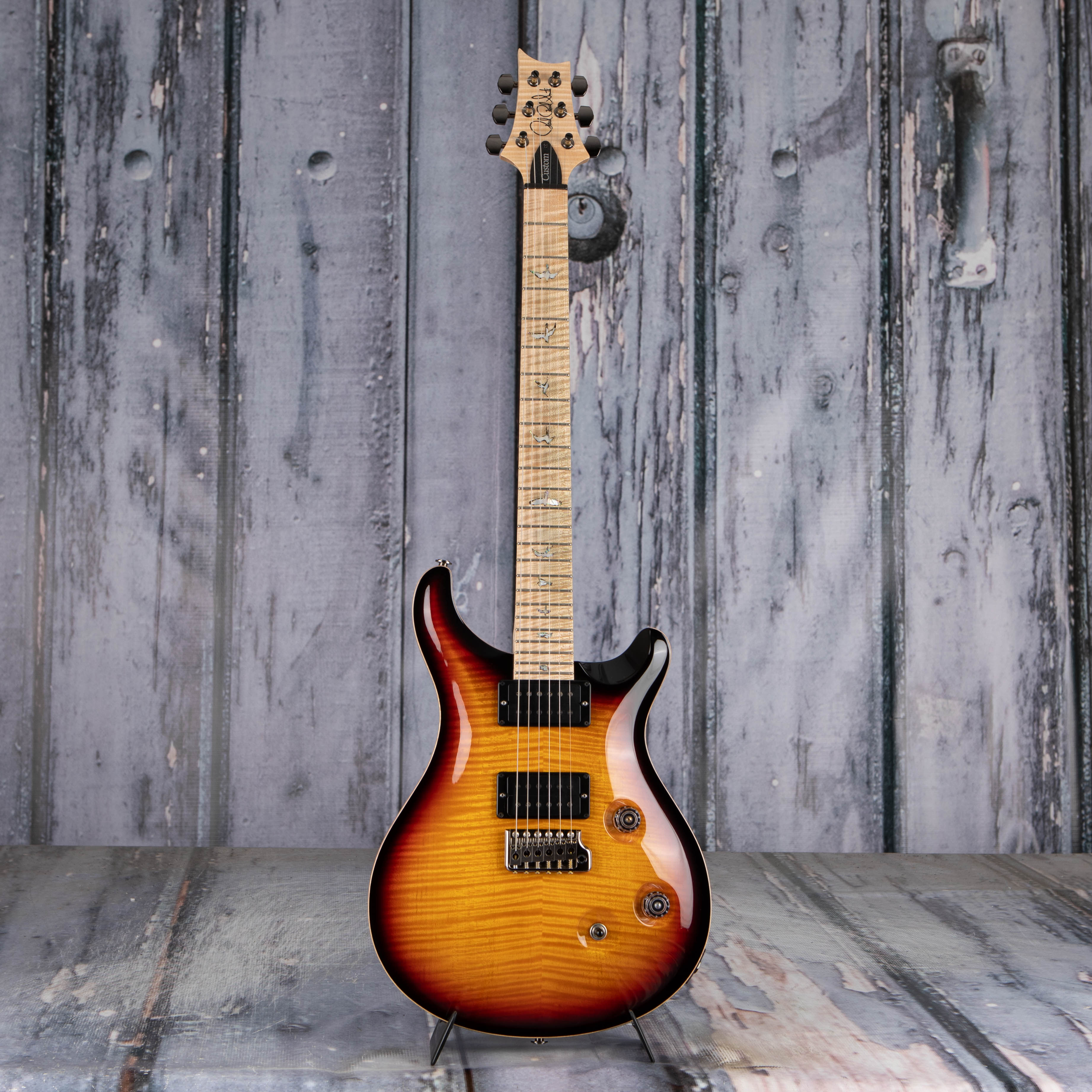 Used Paul Reed Smith Custom 24 Wood Library 10-Top Electric Guitar, 2018, Tobacco Sunburst, front