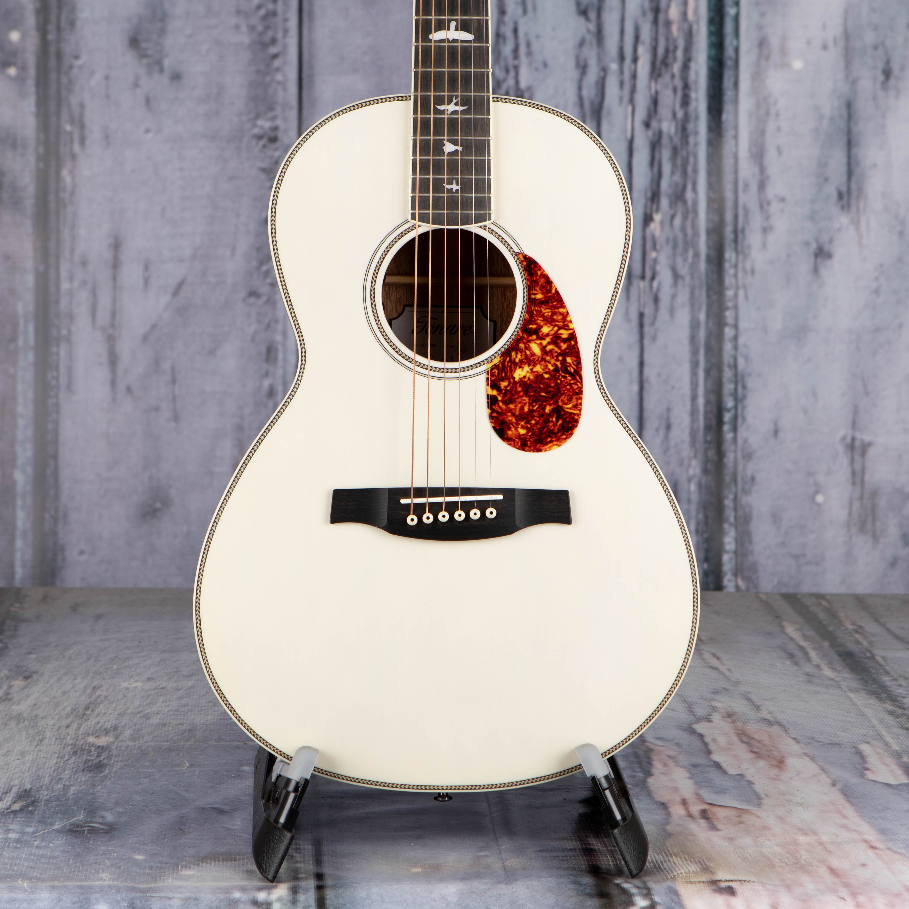 Used Paul Reed Smith Limited Edition SE P20E Acoustic/Electric Guitar, Antique White, front closeup