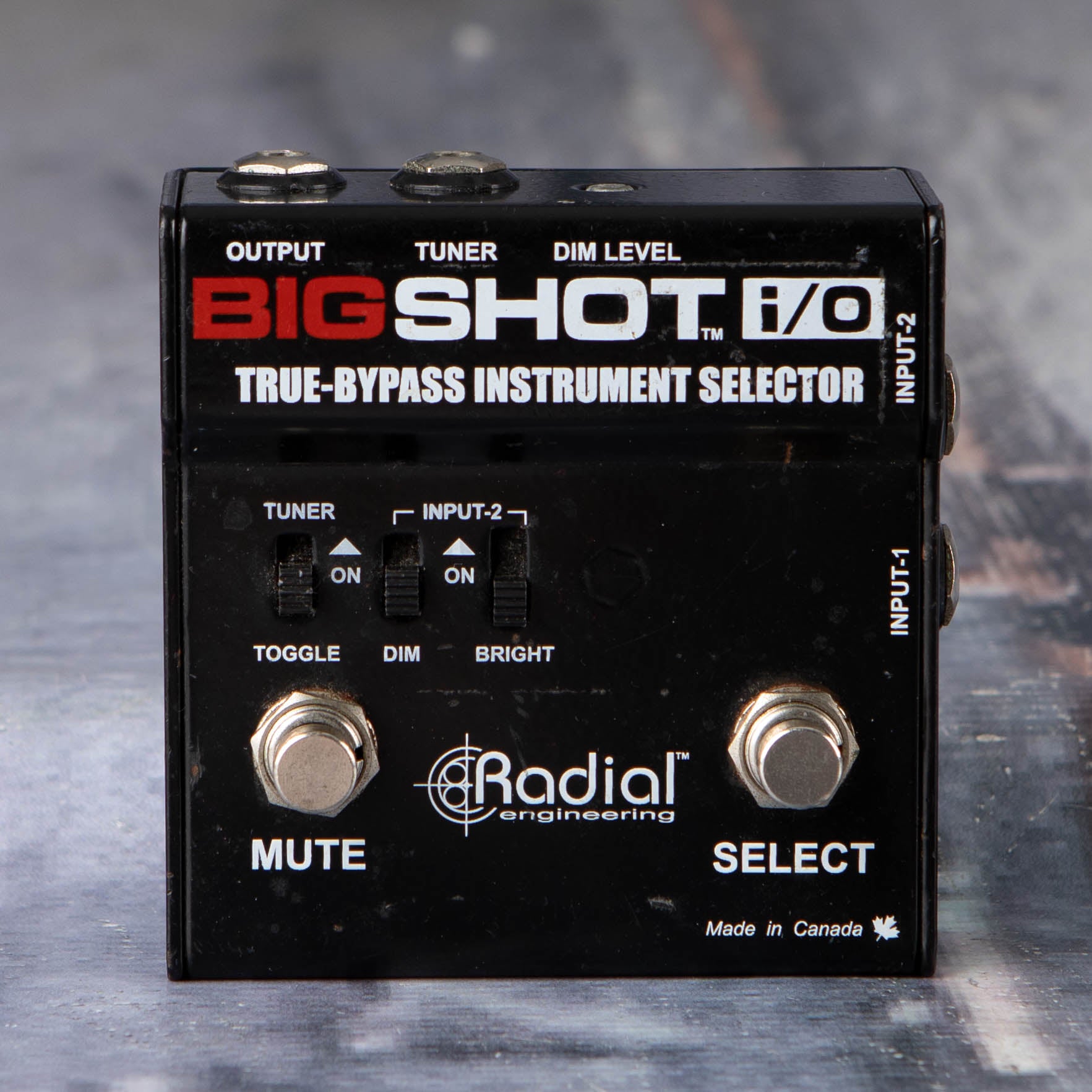 Used Radial BigShot i/o True Bypass Instrument Selector Effects Pedal, front