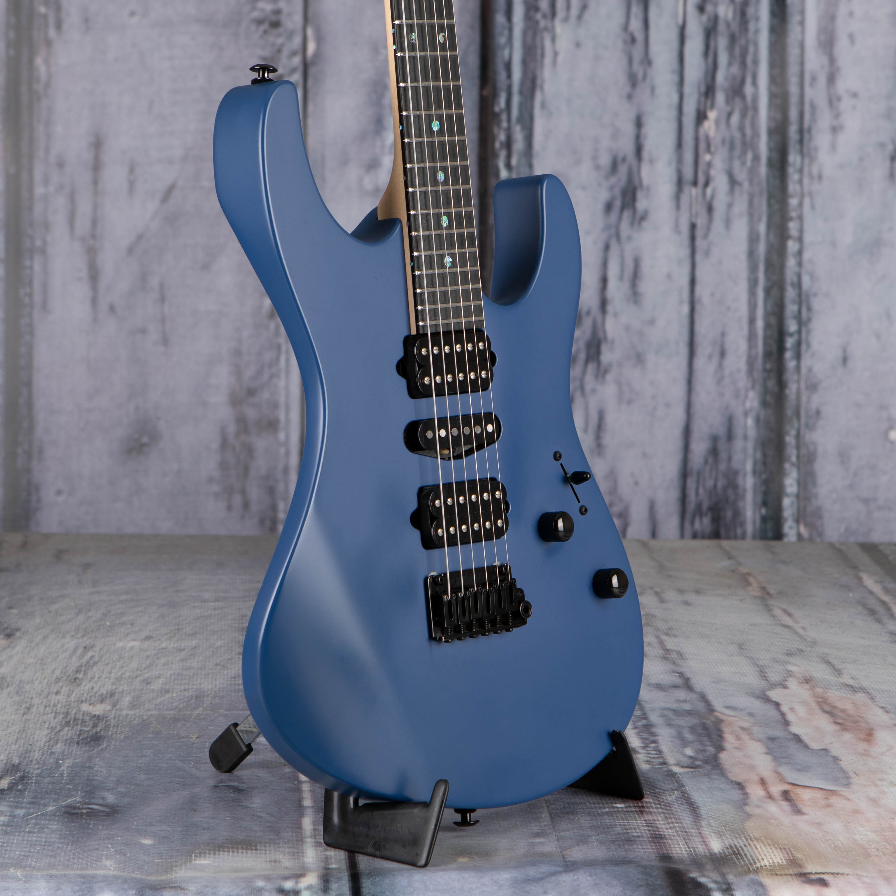 Used Suhr Modern Electric Guitar, Satin Blue, angle