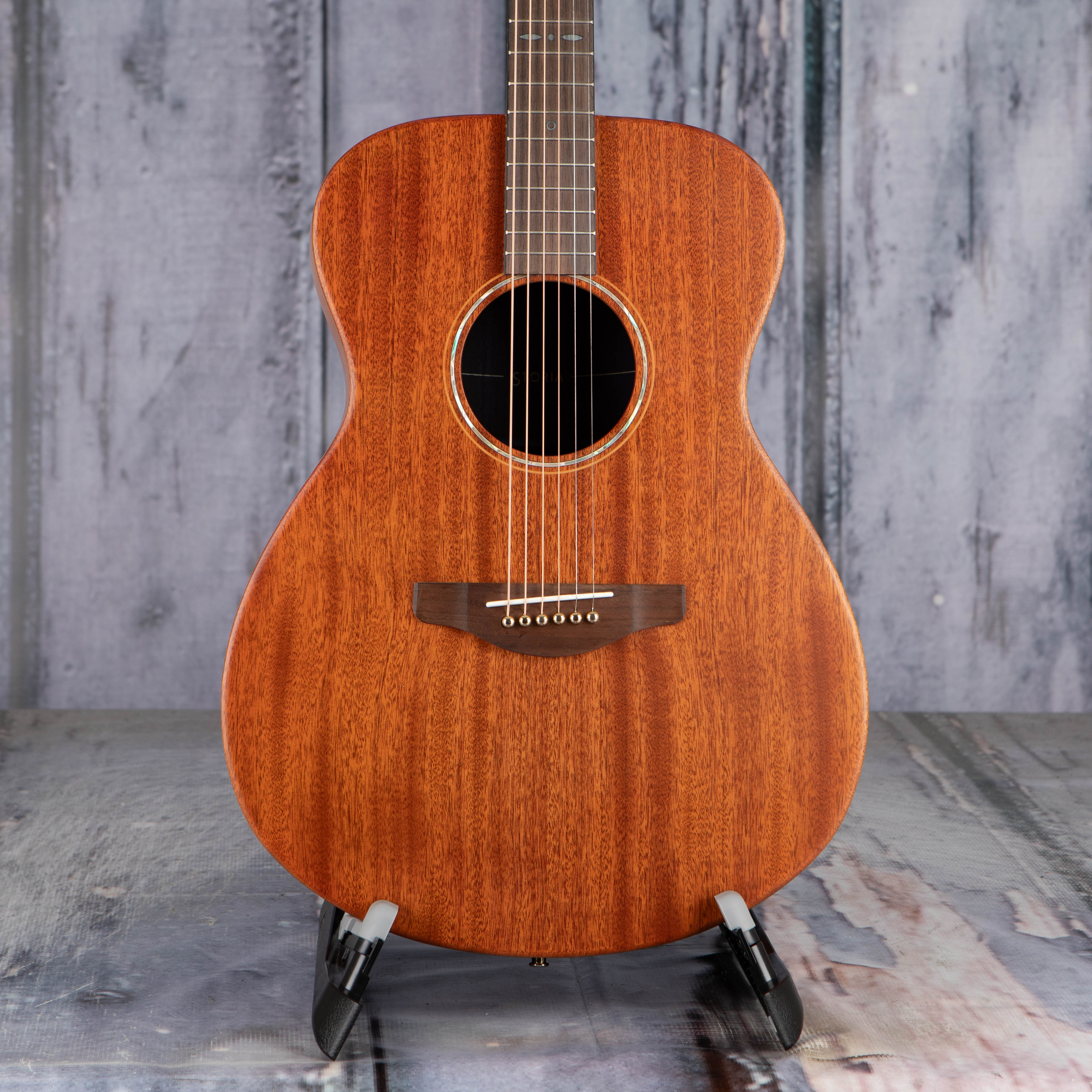Used Yamaha Storia II Acoustic/Electric Guitar, Natural, front closeup