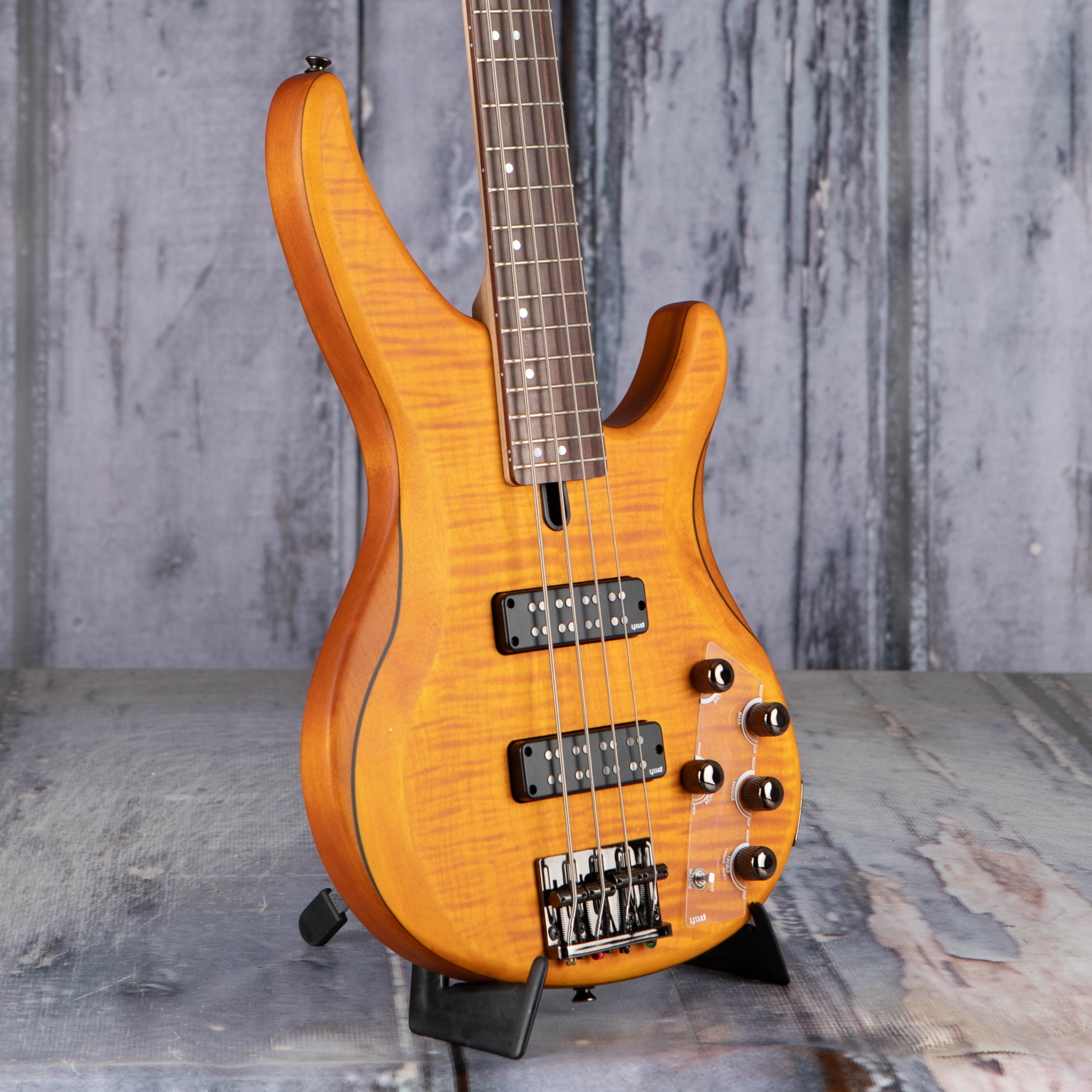 Used Yamaha TRBX604FM Bass, Matte Amber | For Sale | Replay Guitar 