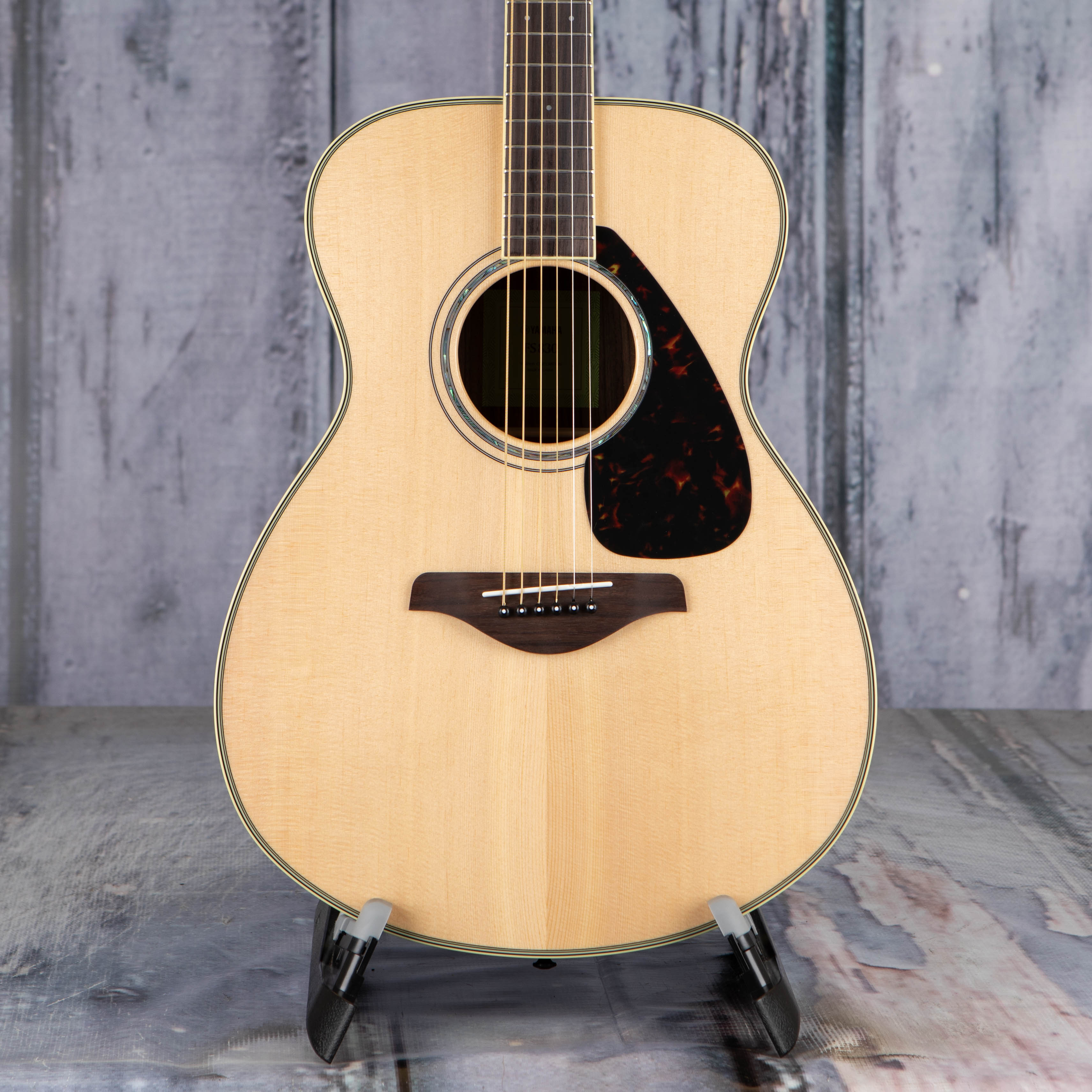 Yamaha FS830 Concert Acoustic Guitar, Natural, front closeup