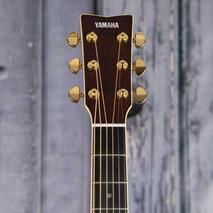 Yamaha LL-TA TransAcoustic Dreadnought Acoustic/Electric Guitar, Brown Sunburst, front headstock