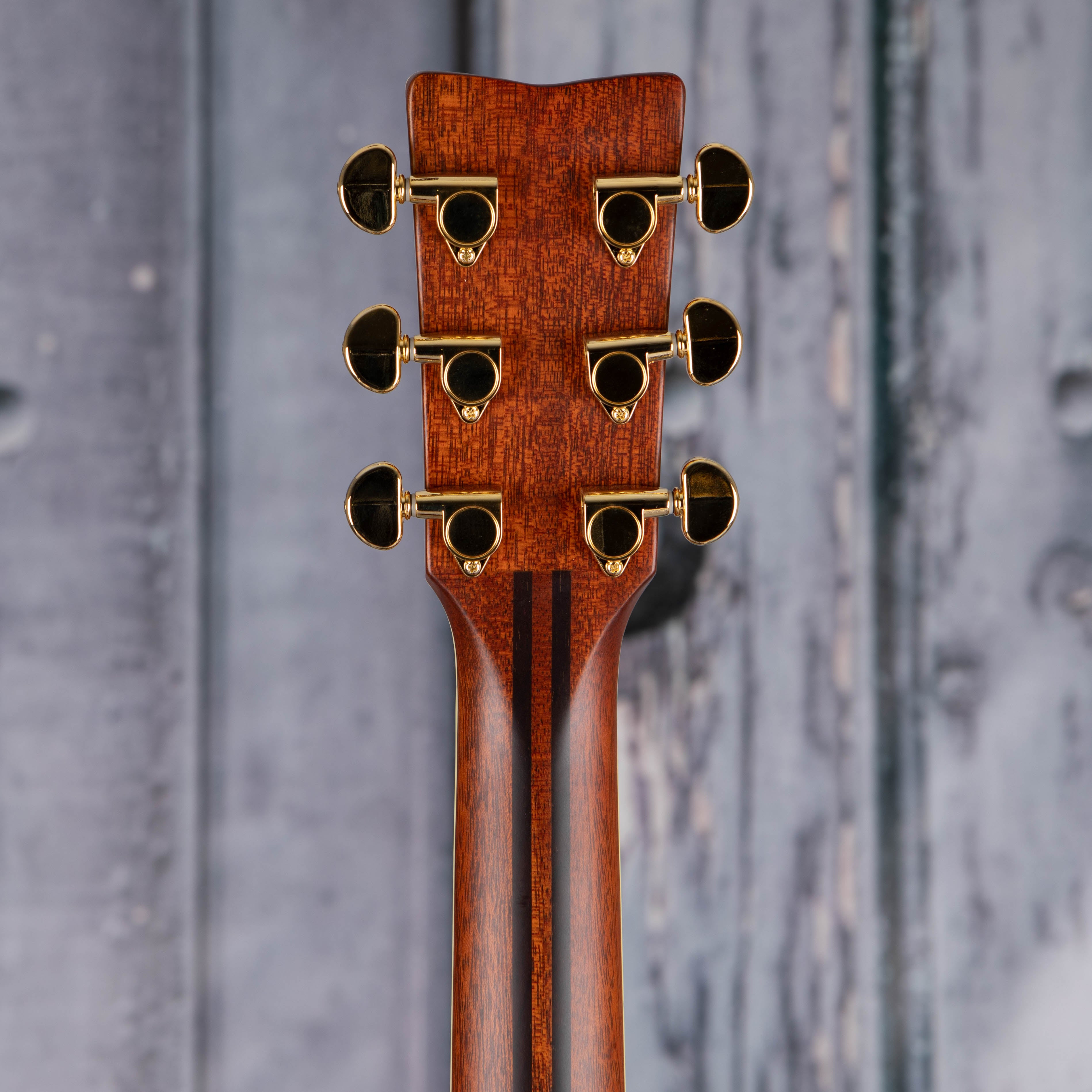 Yamaha LL-TA TransAcoustic Dreadnought Acoustic/Electric Guitar, Brown Sunburst, back headstock