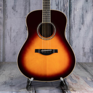 Yamaha LL-TA TransAcoustic Dreadnought Acoustic/Electric Guitar, Brown Sunburst, front closeup