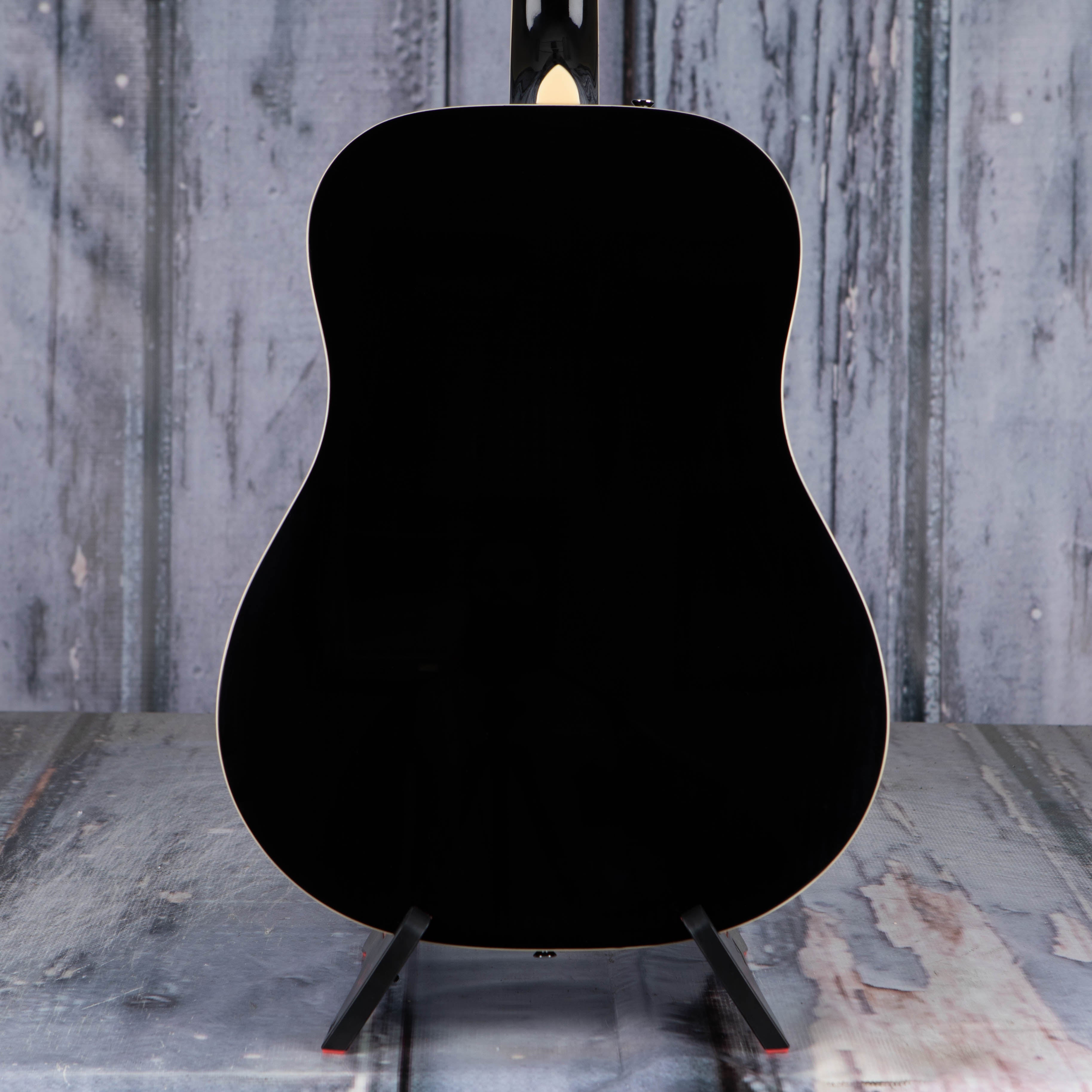 Fender FA-125 Dreadnought Acoustic Guitar, Black, back closeup