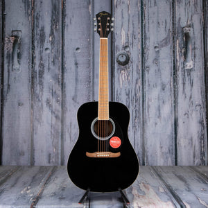 Fender FA-125 Dreadnought Acoustic Guitar, Black, front