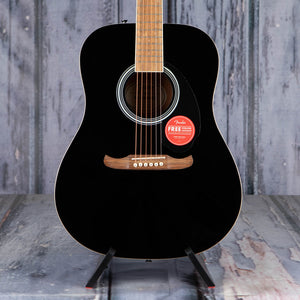 Fender FA-125 Dreadnought Acoustic Guitar, Black, front cloesup