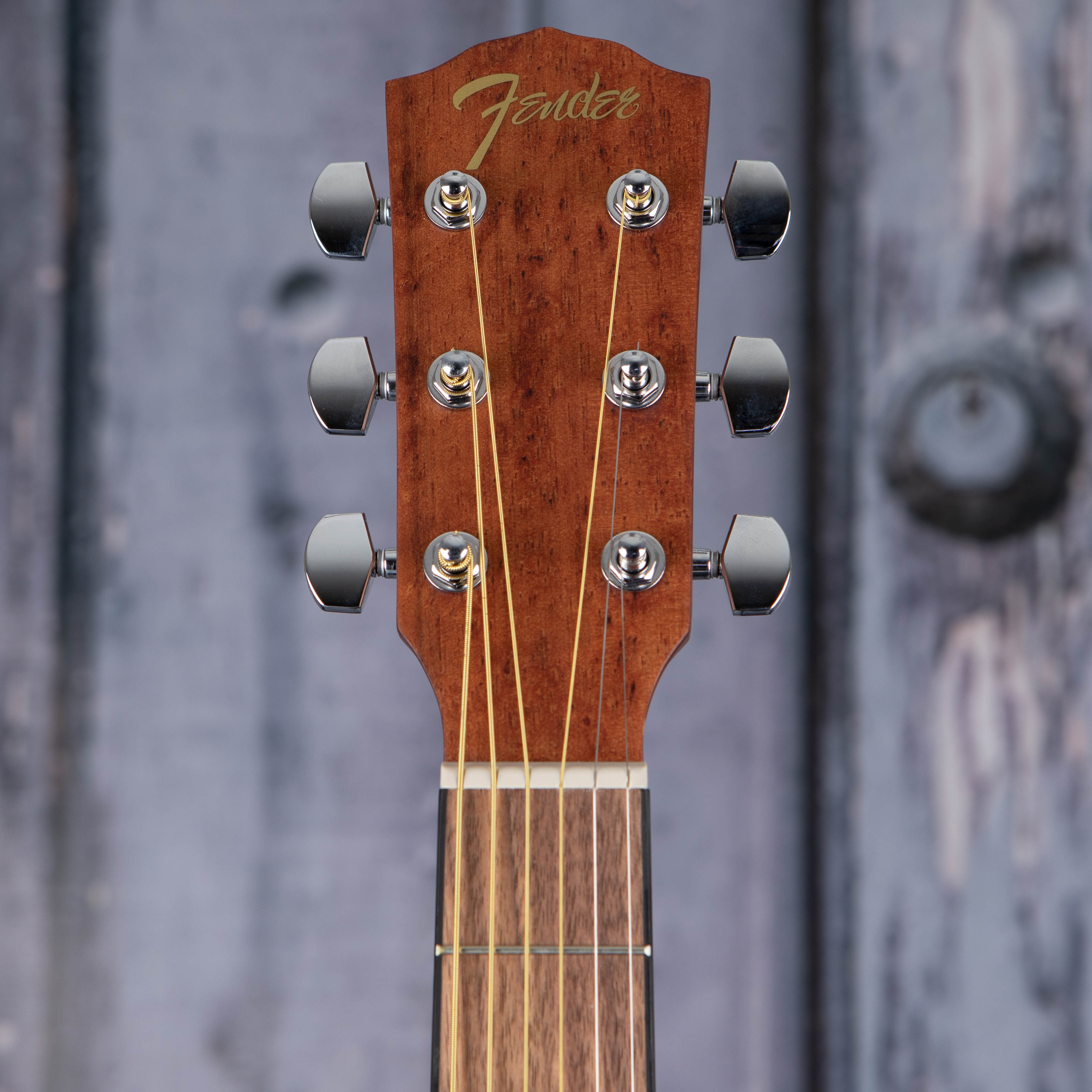 Fender FA-15 3/4 Steel Acoustic Guitar, Blue, front headstock