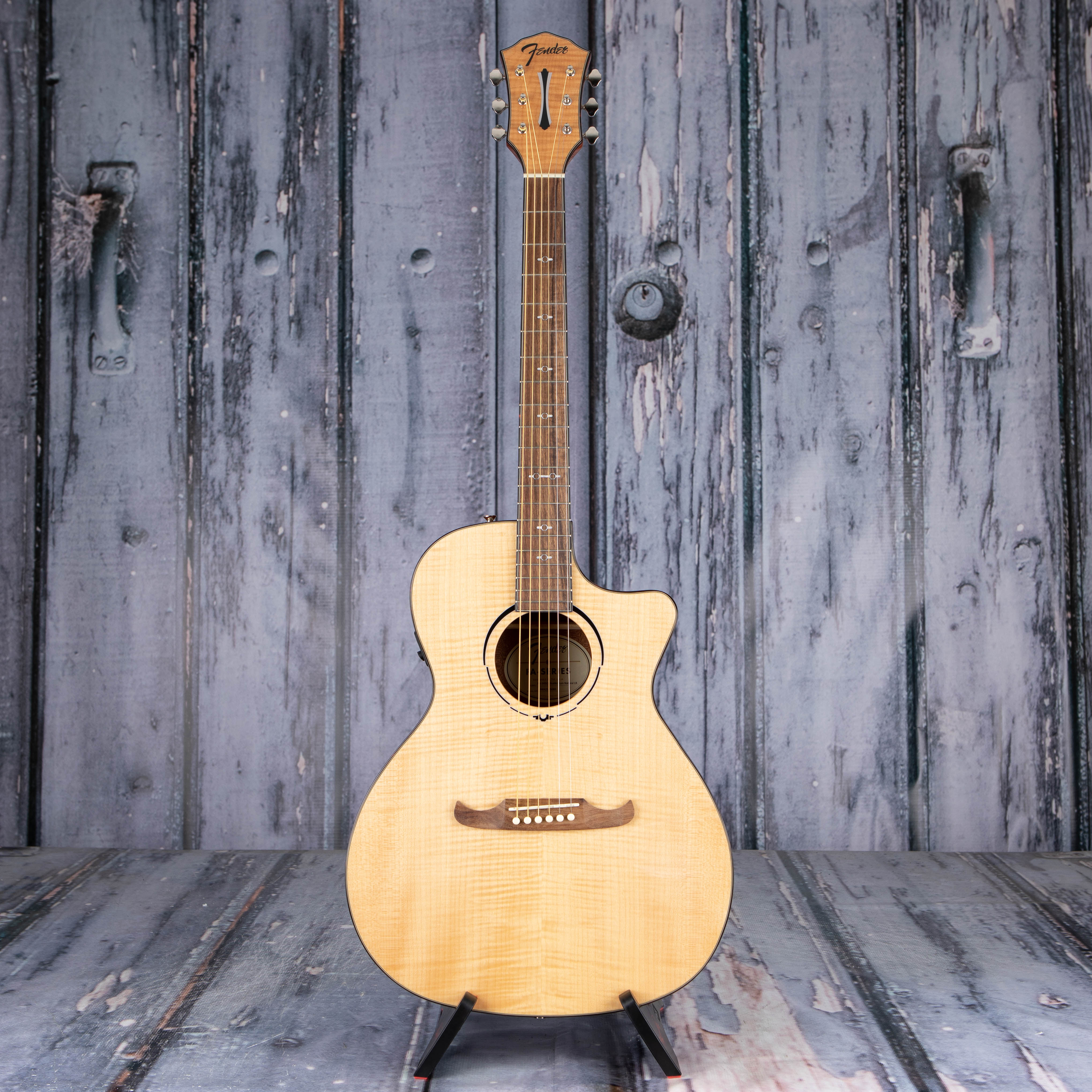 Fender FA-345CE Auditorium Acoustic/Electric Guitar, Natural, front