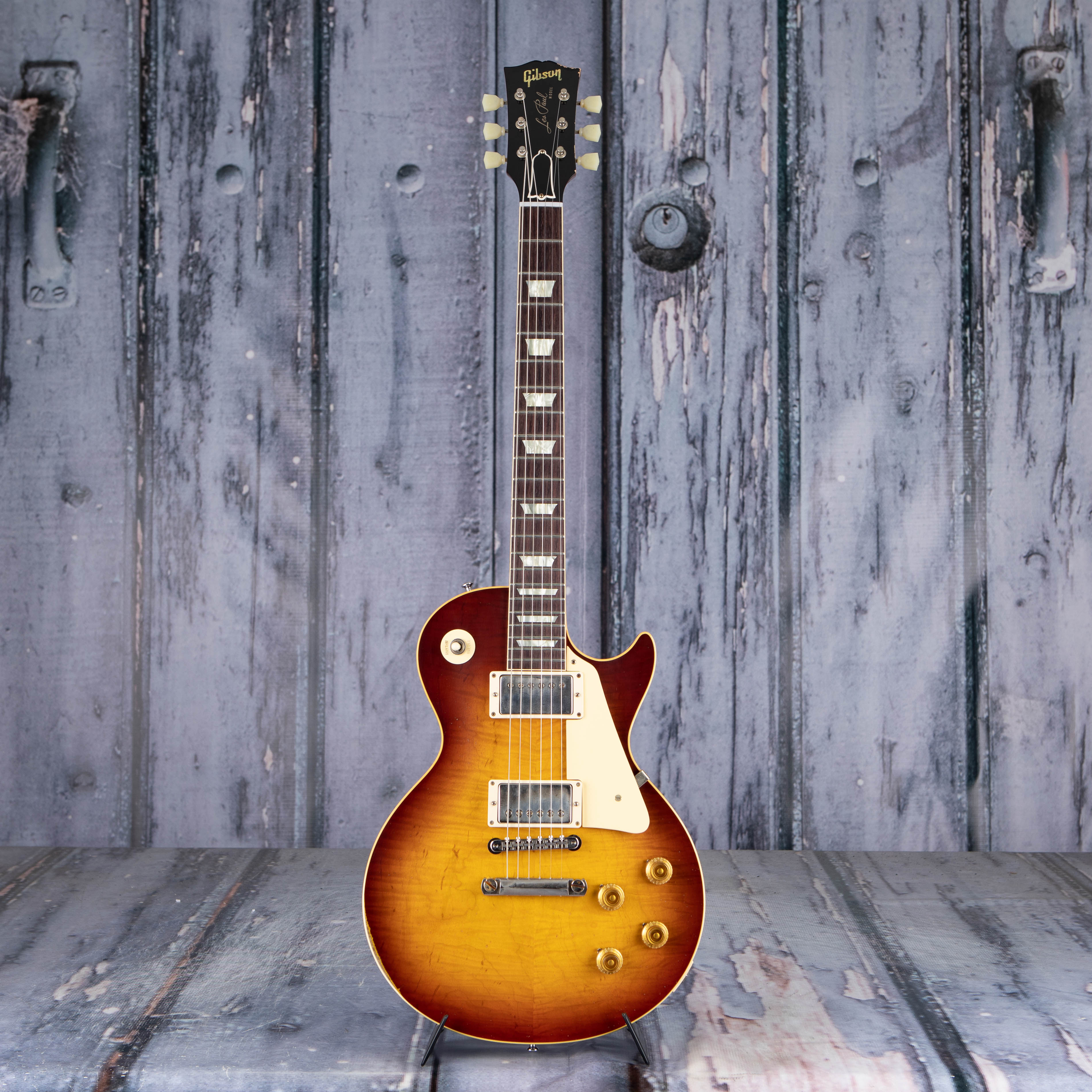 Gibson Custom Shop 1959 Les Paul Standard Murphy Lab Light Aged Electric Guitar, Royal Tea Burst, front