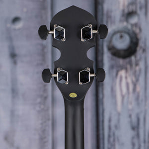 Gold Tone AC-1 Acoustic Composite Banjo, Satin Black, back headstock