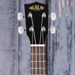 Kala KA-15S Soprano Ukulele, Black Satin, front headstock