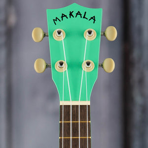 Kala MK-SS/GRN Makala Shark Soprano Ukulele, Surf Green, front headstock