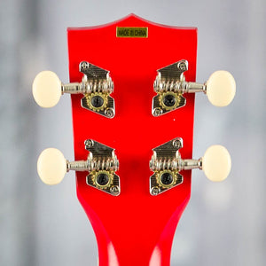 Kala MK-SS/RED Makala Shark Soprano Ukulele, Red Sea, back headstock