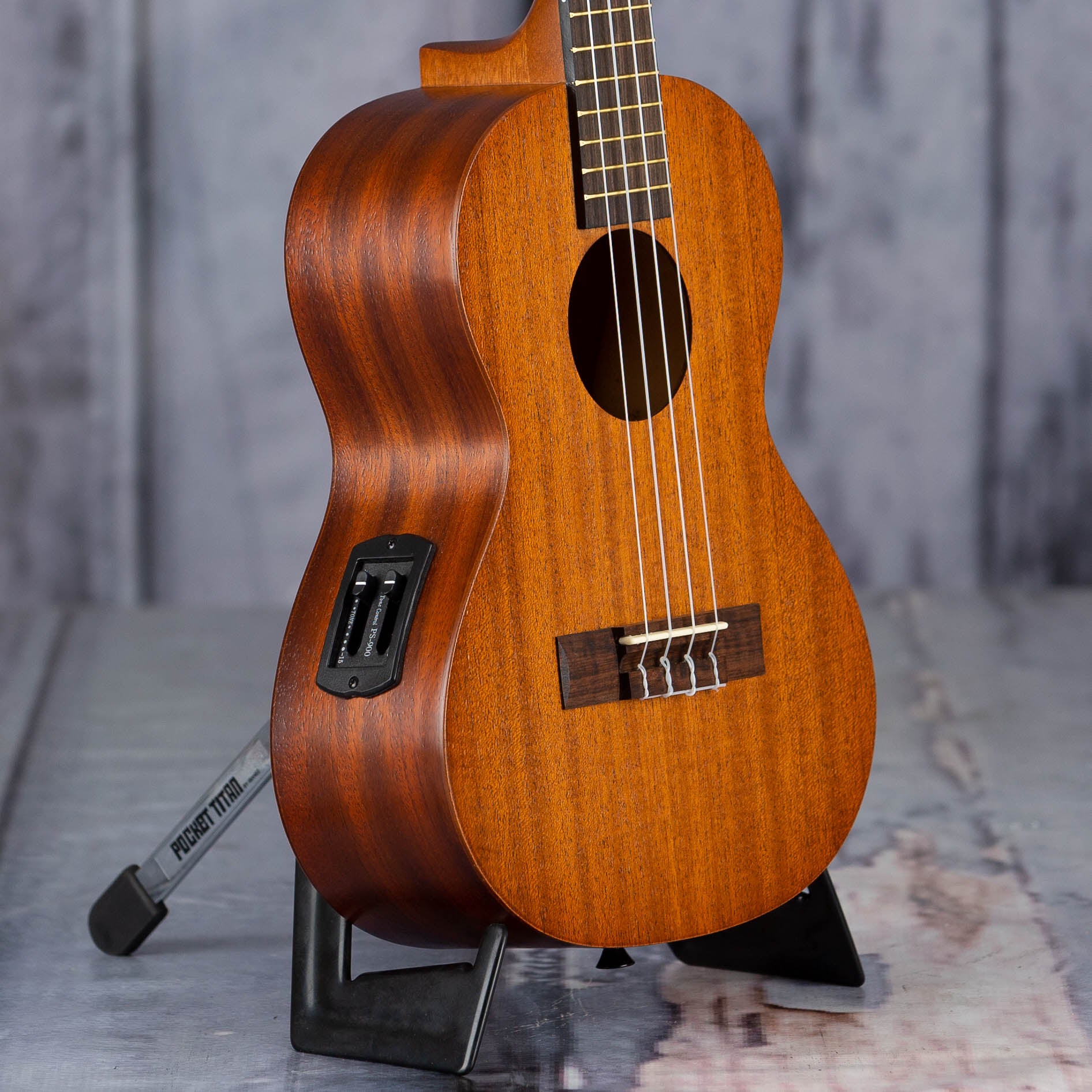 Kala MK-TW Makala Tenor Acoustic/Electric Ukulele, Natural, angle