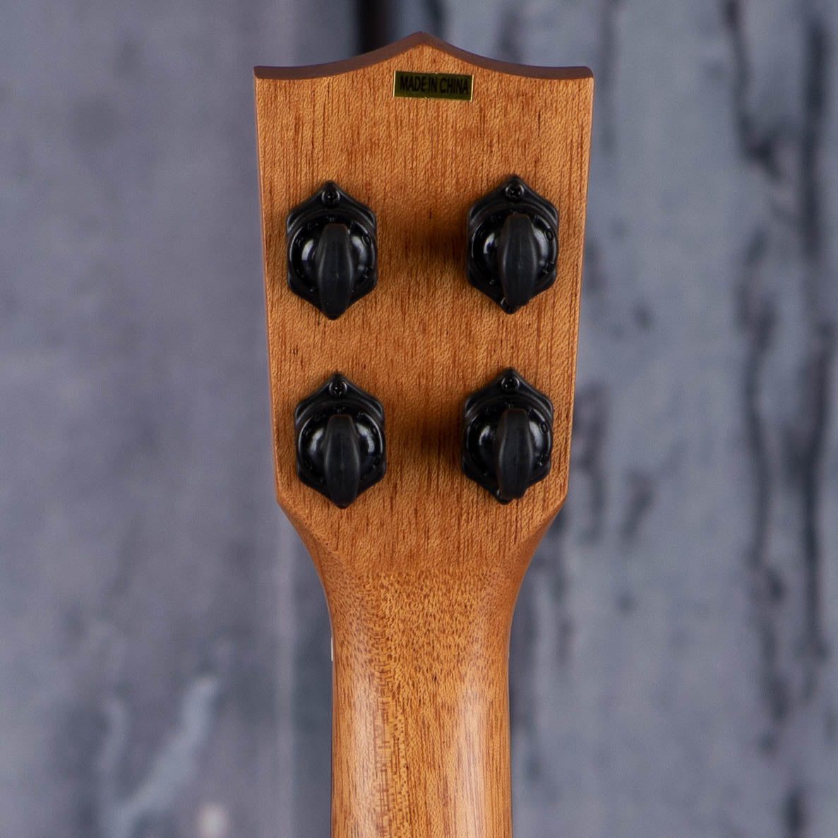 Kala Premier Exotic Macawood Concert Ukulele, Natural, back headstock