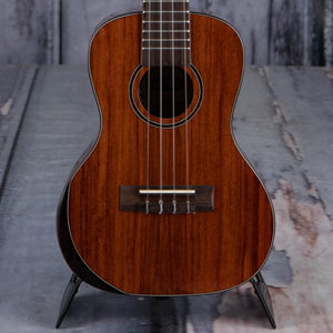 Kala Premier Exotic Macawood Concert Ukulele, Natural, front closeup