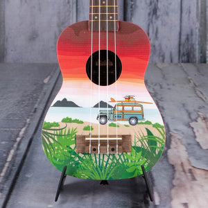 Kala UK-SURFARI Soprano Ukulele, Surfari, front closeup