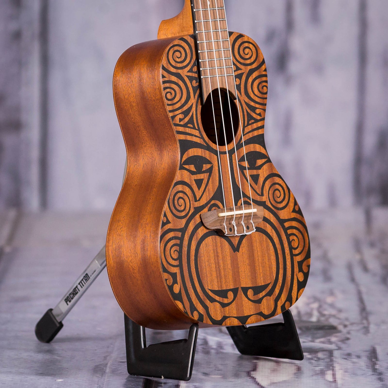 Luna Tribal Concert Mahogany Uke, Satin Natural | For Sale