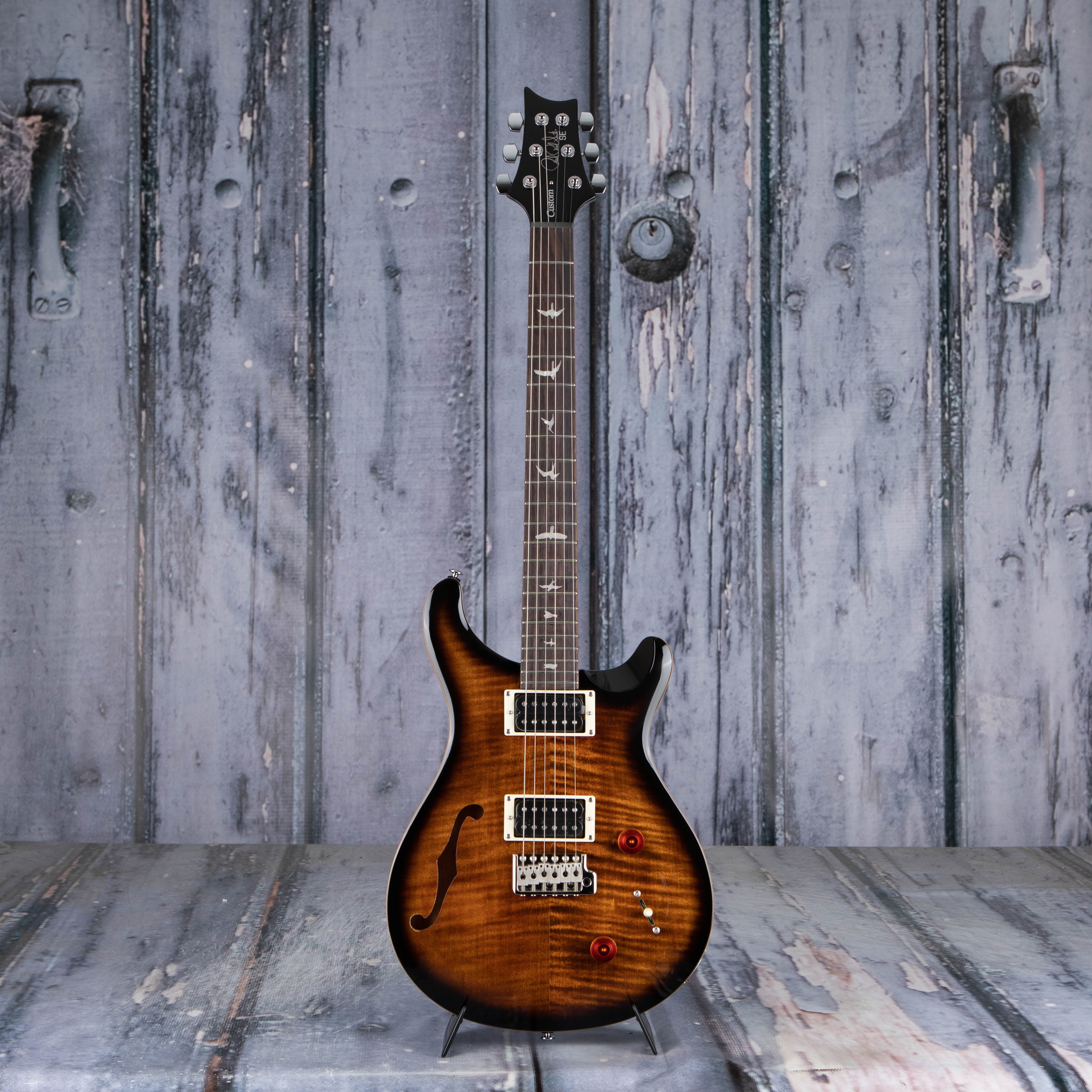 Paul Reed Smith SE Custom 22 Semi-Hollow, Black Gold Sunburst | For Sale |  Replay Guitar Exchange