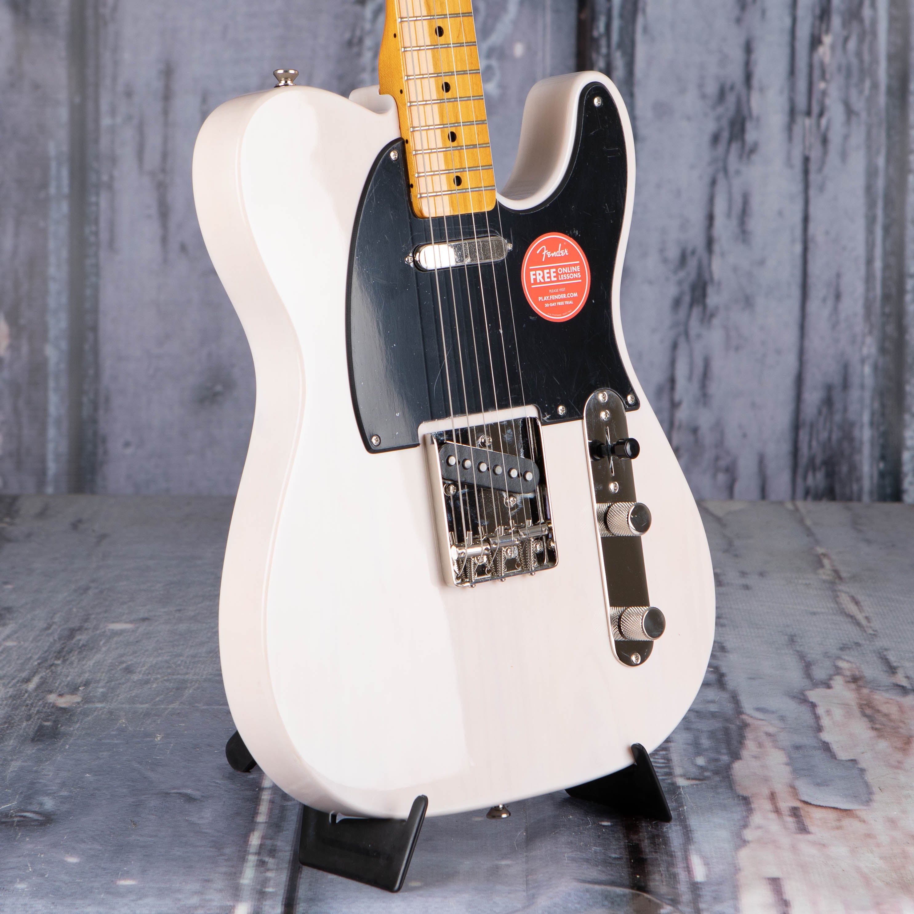 Squier Classic Vibe '50s Telecaster Electric Guitar, White Blonde, angle