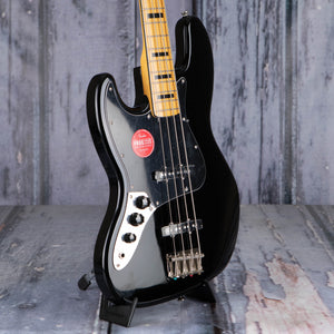 Squier Classic Vibe '70s Left-Handed Jazz Bass Guitar, Black, angle