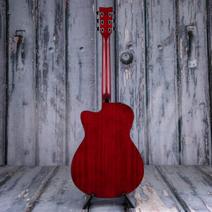 Yamaha FSX800C Concert Cutaway Acoustic/Electric Guitar, Ruby Red, back