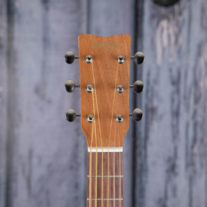 Yamaha JR1 3/4-Scale Folk Acoustic Guitar, Natural, front headstock